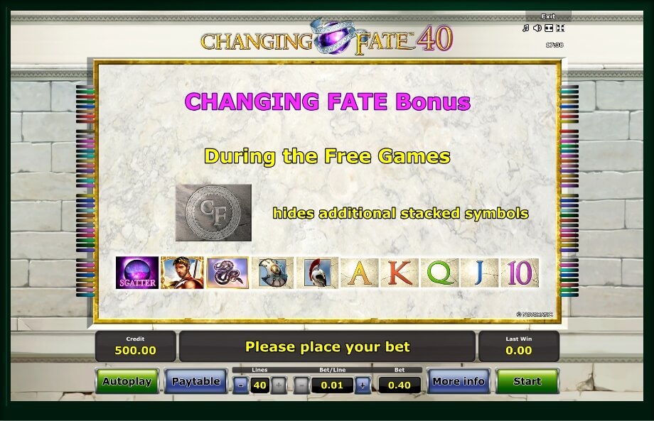 changing fate 40 slot machine detail image 1