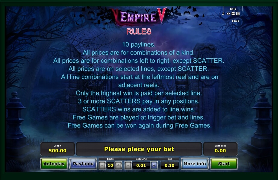empire v slot machine detail image 1