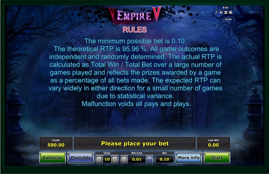 empire v slot machine detail image 0