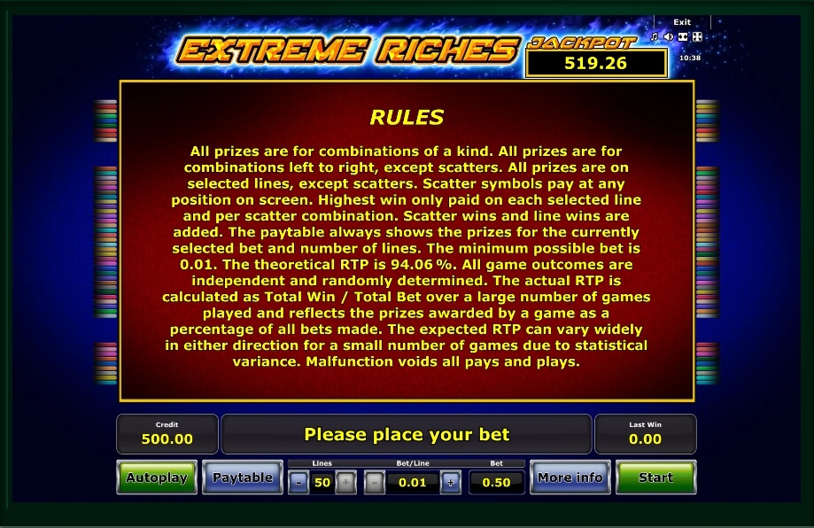 extreme riches slot machine detail image 3