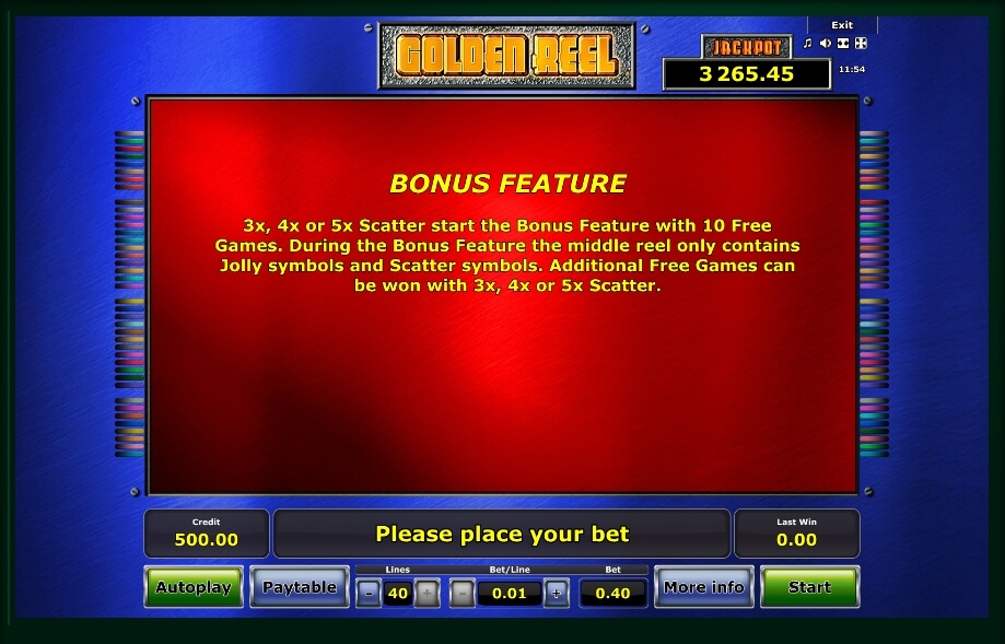 golden reel slot machine detail image 5
