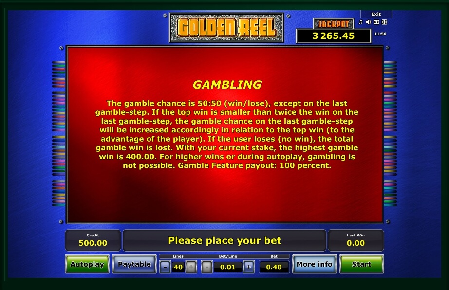 golden reel slot machine detail image 1