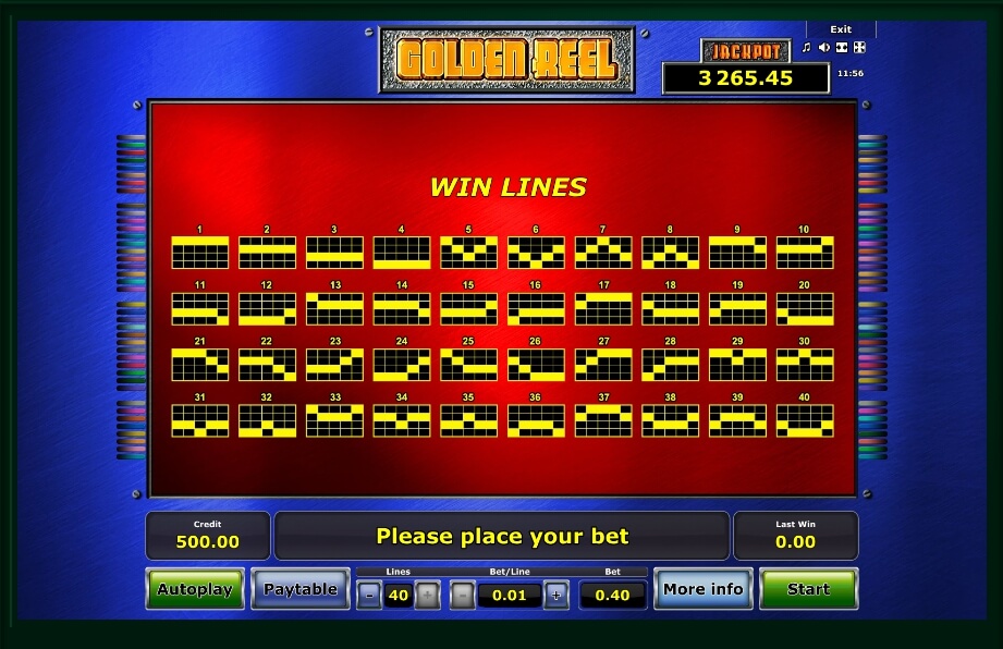 golden reel slot machine detail image 0