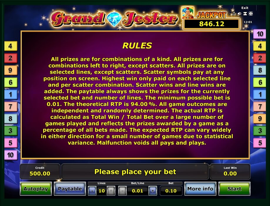 grand jester slot machine detail image 2