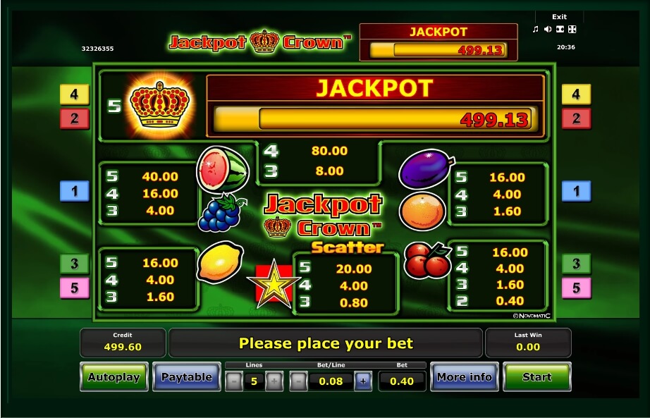 jackpot crown slot machine detail image 2
