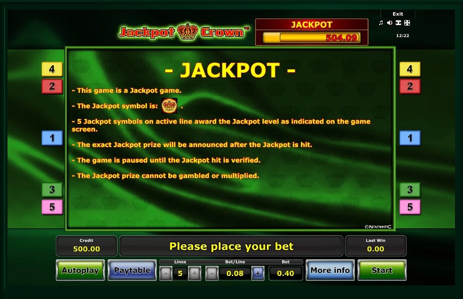 jackpot crown slot machine detail image 1