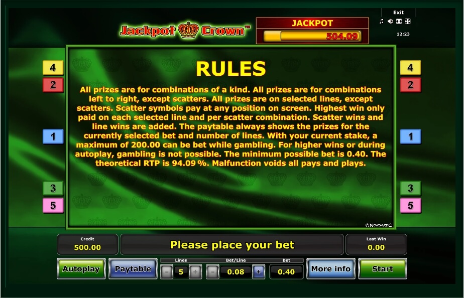 jackpot crown slot machine detail image 0