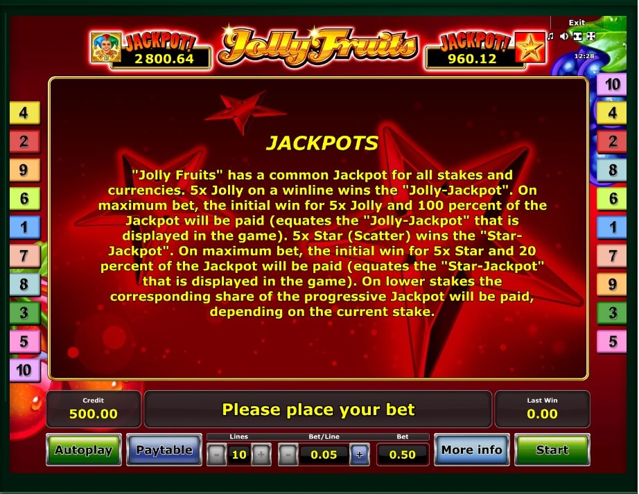 jolly fruits slot machine detail image 3