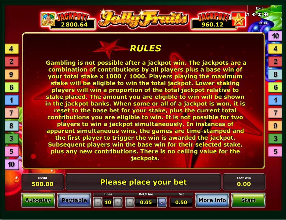jolly fruits slot machine detail image 1