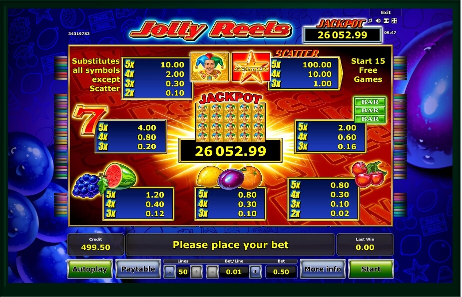 jolly reels slot machine detail image 5