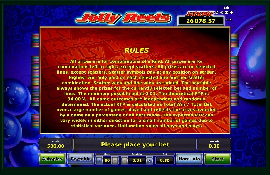 jolly reels slot machine detail image 2