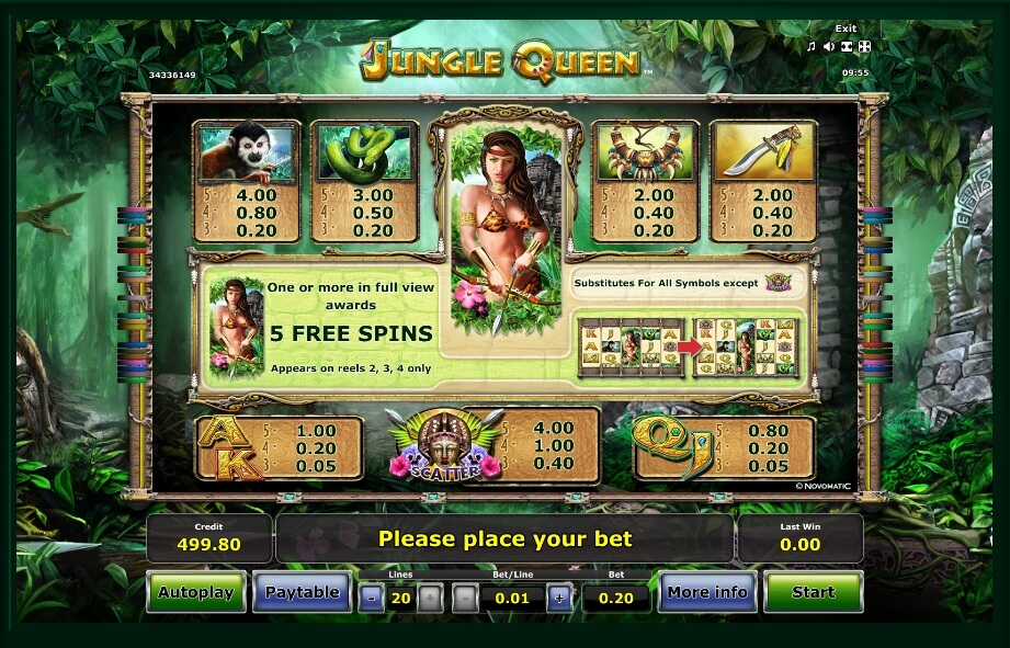 jungle queen slot machine detail image 4