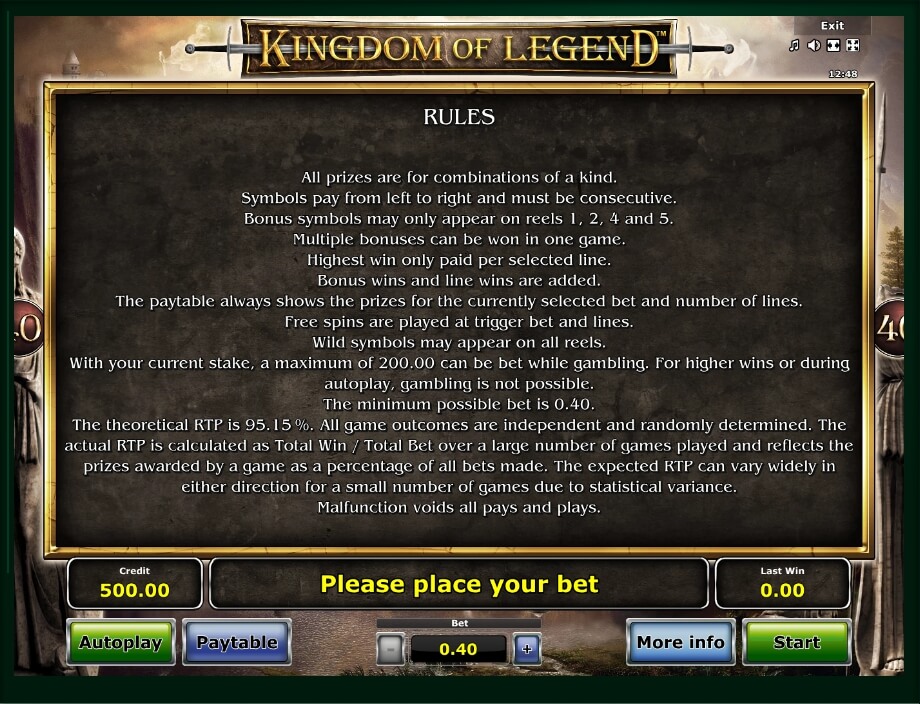 kingdom of legends slot machine detail image 6