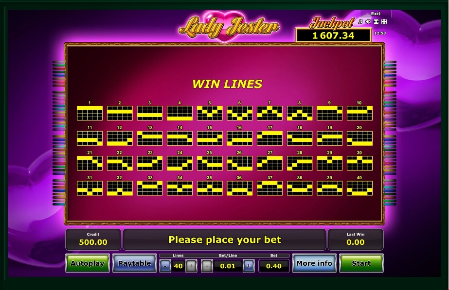 lady jester slot machine detail image 0