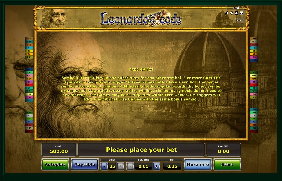 leonardos code slot machine detail image 1