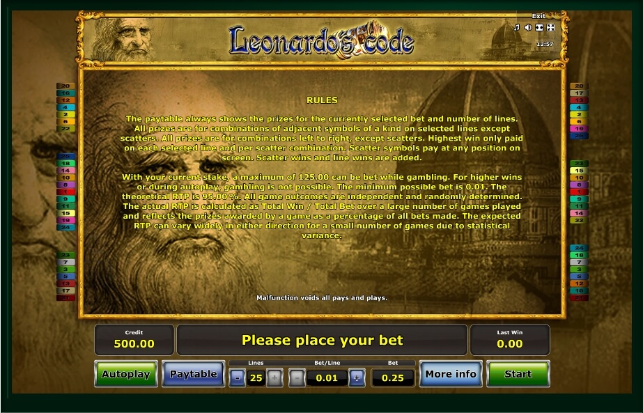 leonardos code slot machine detail image 0