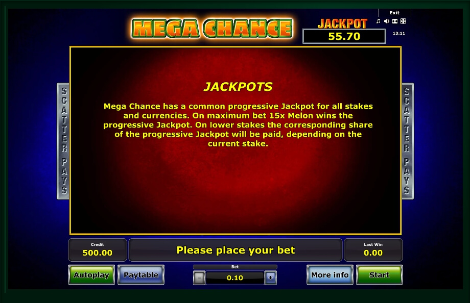 mega chance slot machine detail image 3