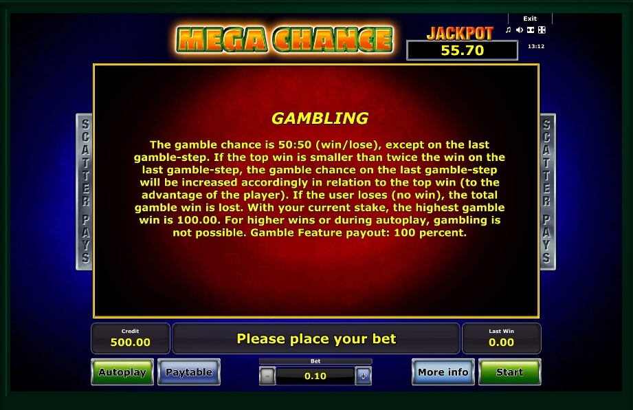 mega chance slot machine detail image 0