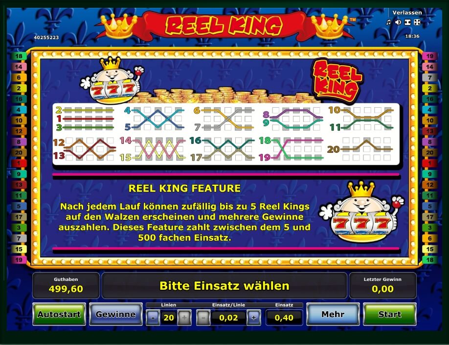 4 reel king slot machine detail image 1