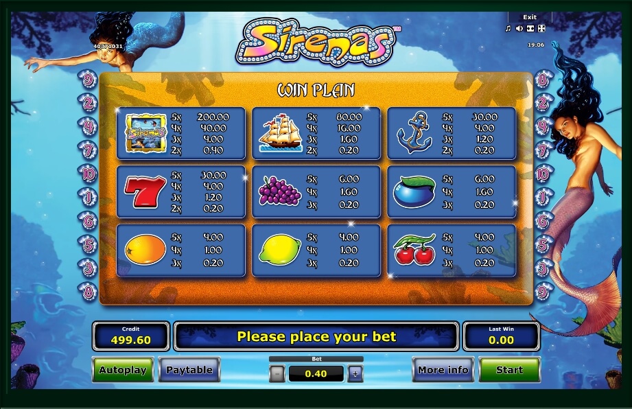 sirenas slot machine detail image 9