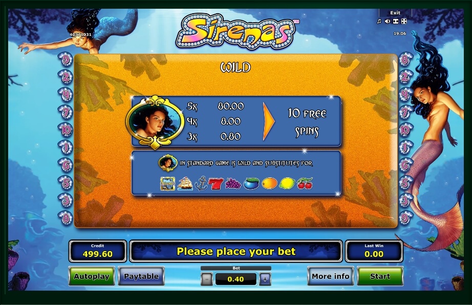 sirenas slot machine detail image 7