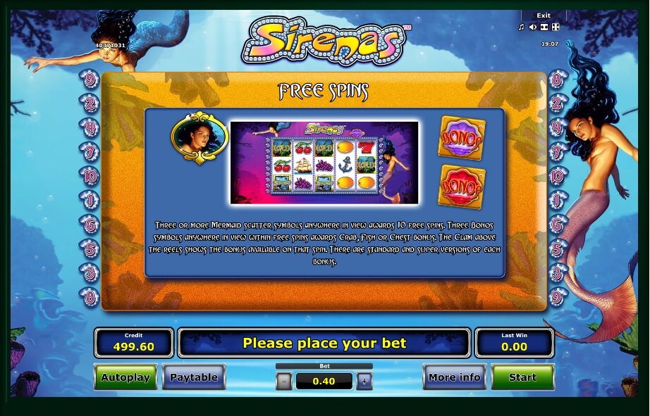 sirenas slot machine detail image 5
