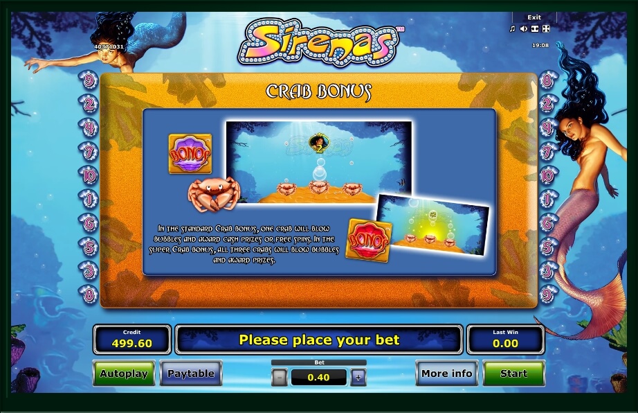 sirenas slot machine detail image 3