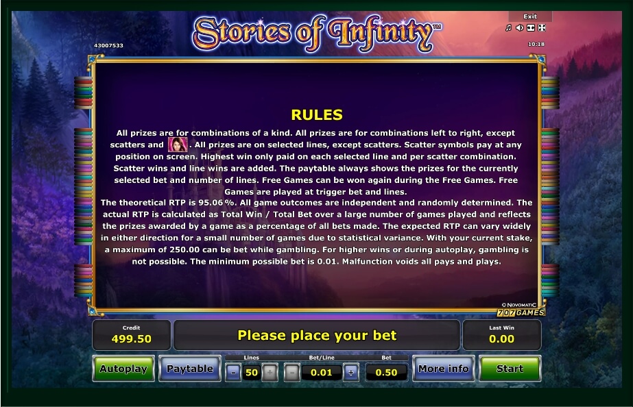stories of infinity slot machine detail image 0