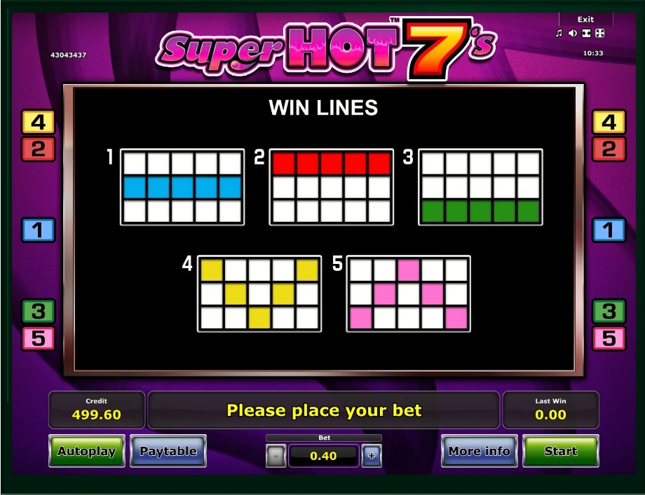 super hot 7s slot machine detail image 1