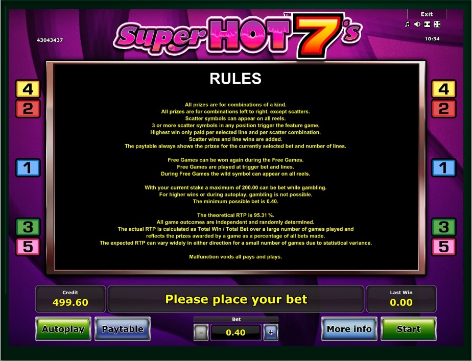 super hot 7s slot machine detail image 0