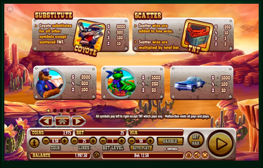 coyote crash slot machine detail image 4