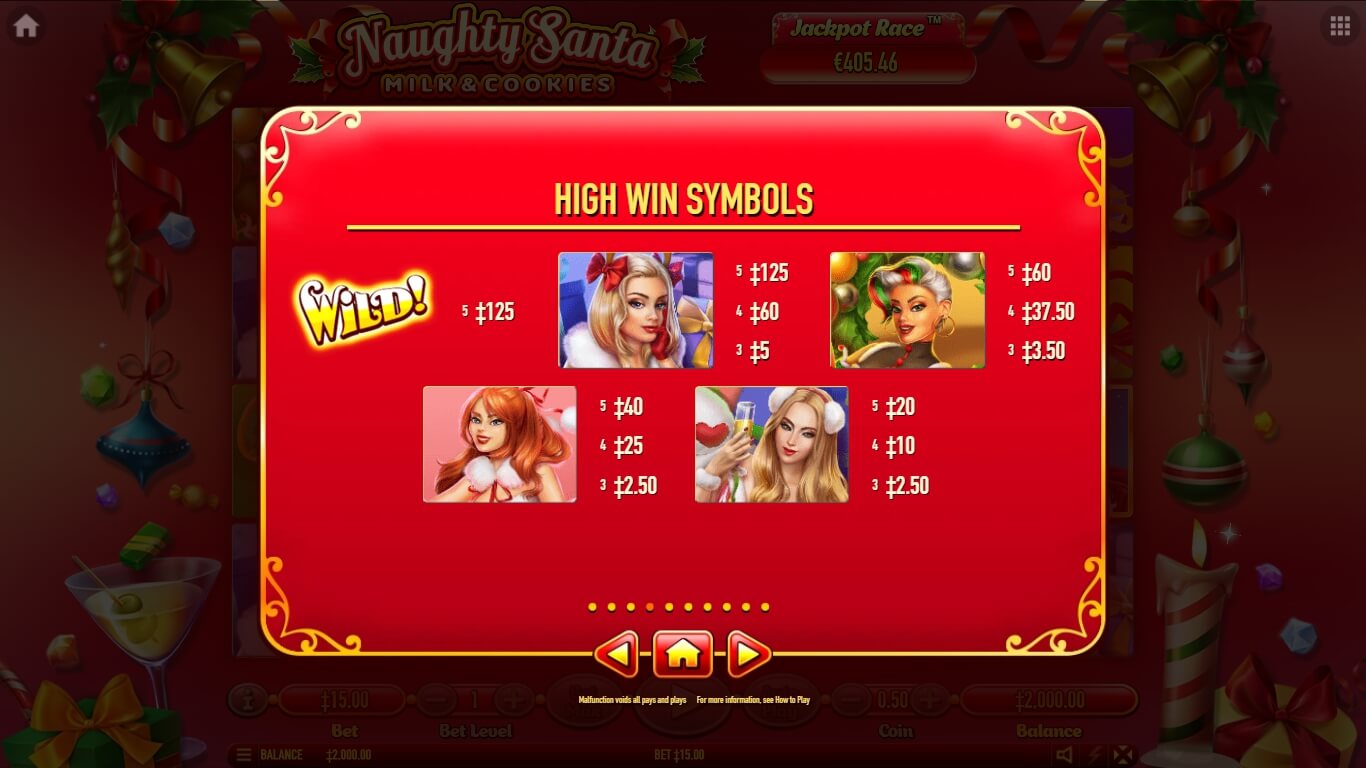 naughty santa slot machine detail image 3