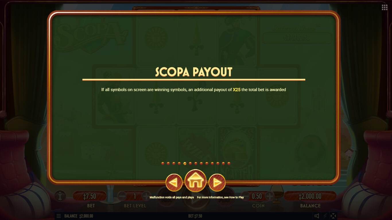scopa slot machine detail image 3