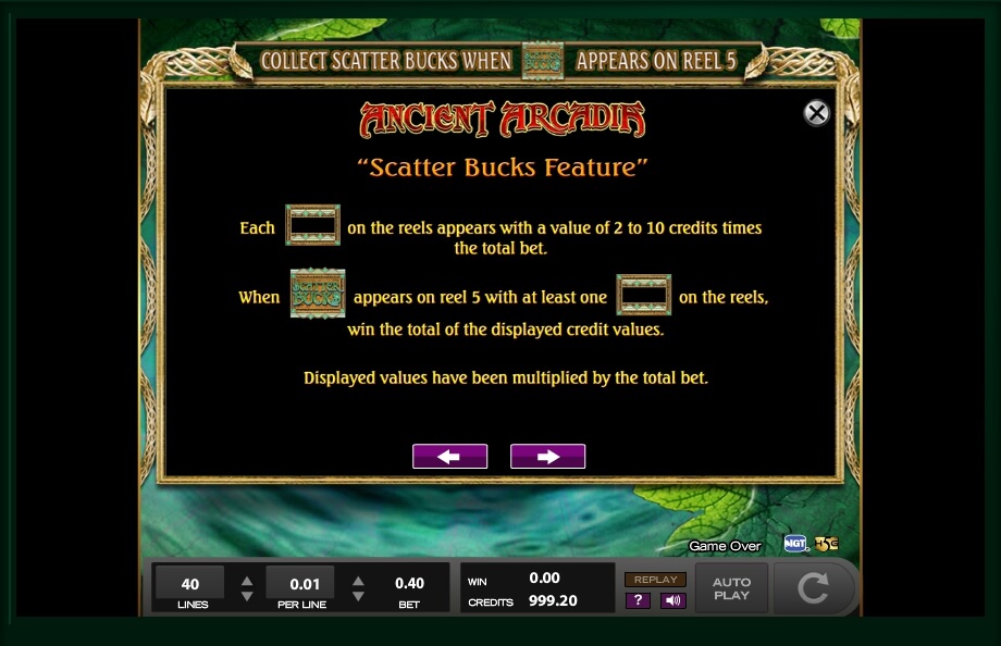 ancient arcadia slot machine detail image 12