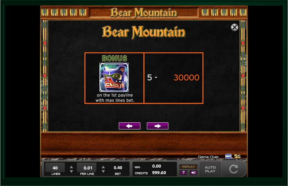 bear mountain slot machine detail image 17