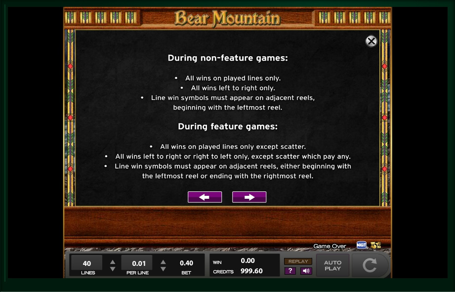 bear mountain slot machine detail image 12