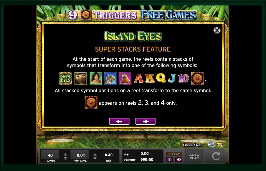 island eyes slot machine detail image 13