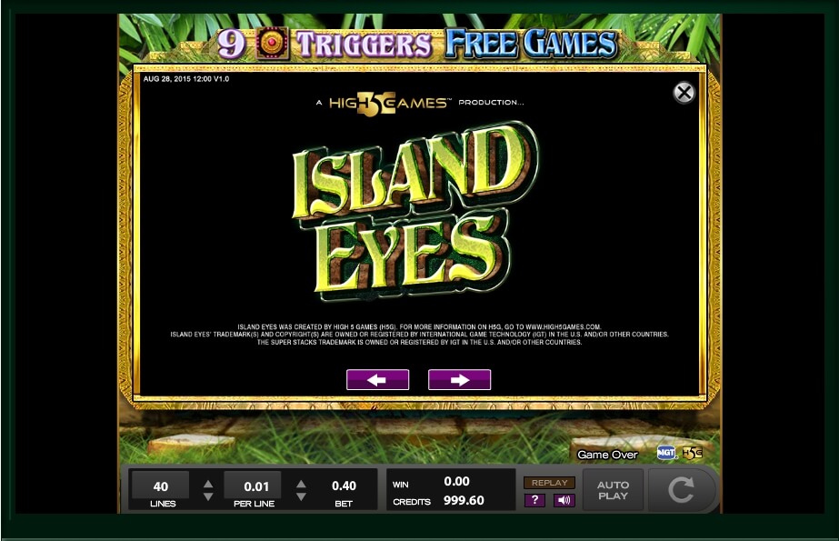island eyes slot machine detail image 8
