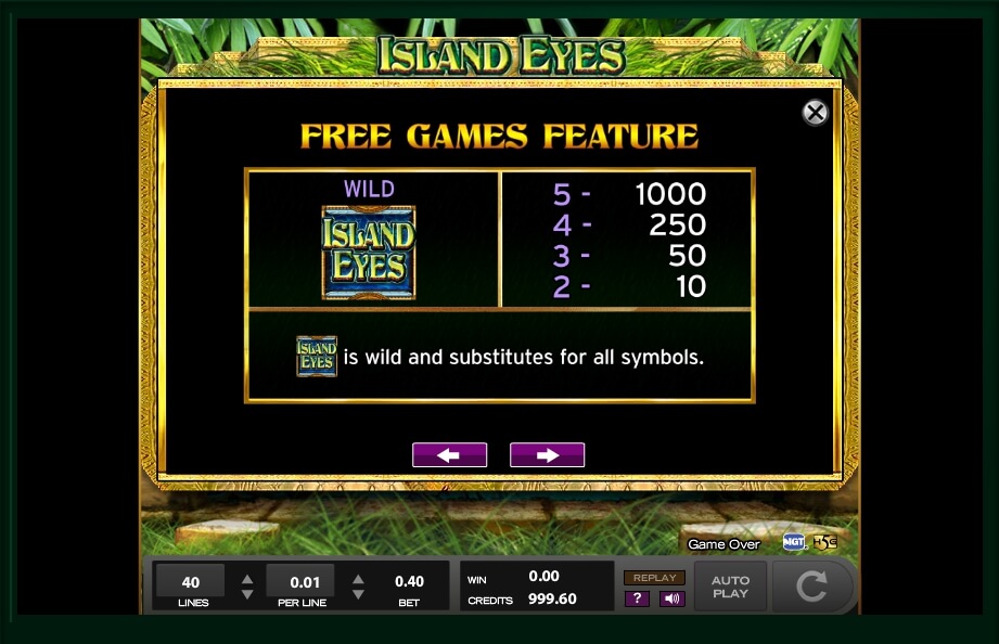 island eyes slot machine detail image 7