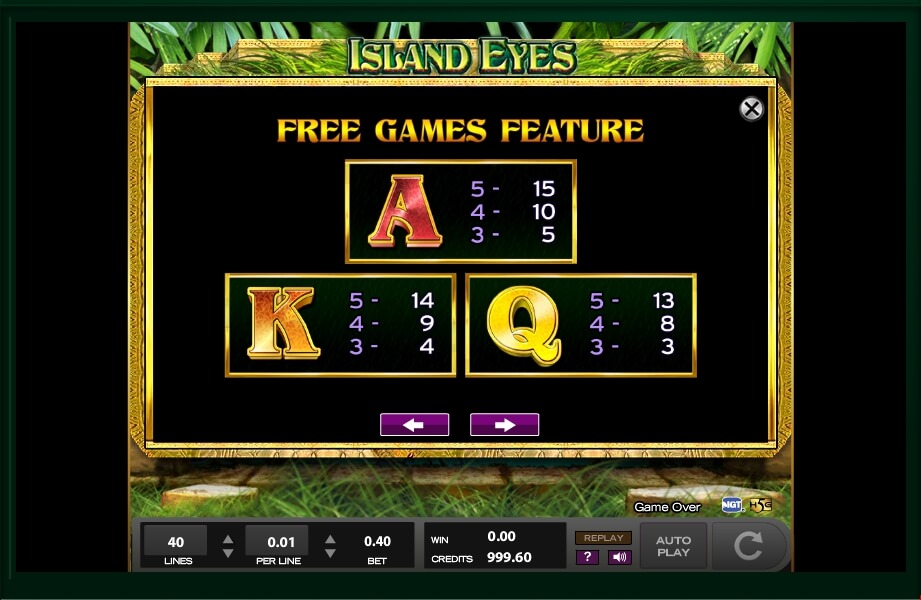 island eyes slot machine detail image 5