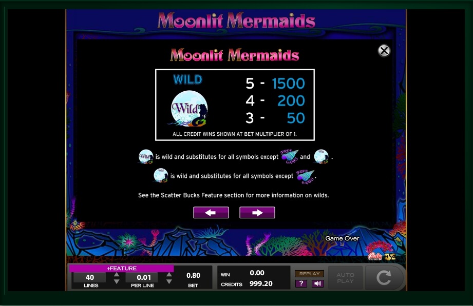 moonlit mermaids slot machine detail image 15