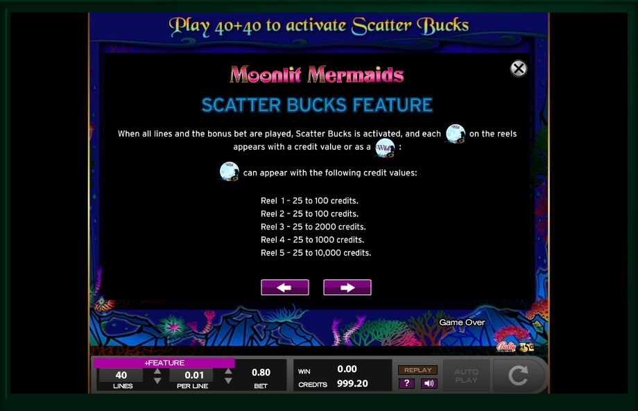 moonlit mermaids slot machine detail image 14