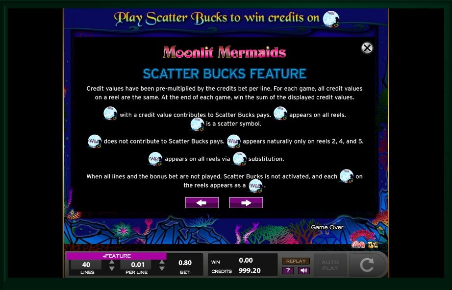 moonlit mermaids slot machine detail image 13
