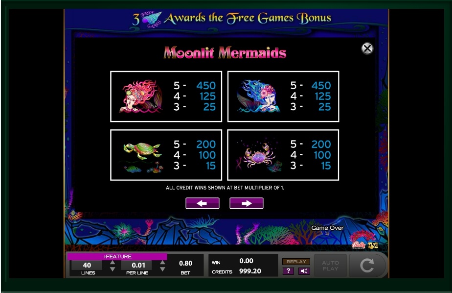 moonlit mermaids slot machine detail image 0