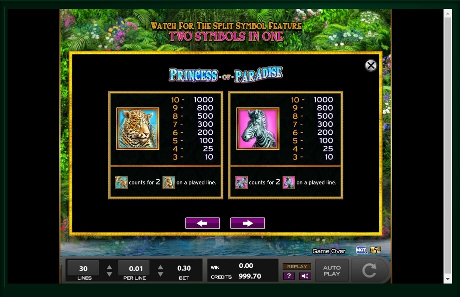 princess of paradise slot machine detail image 15