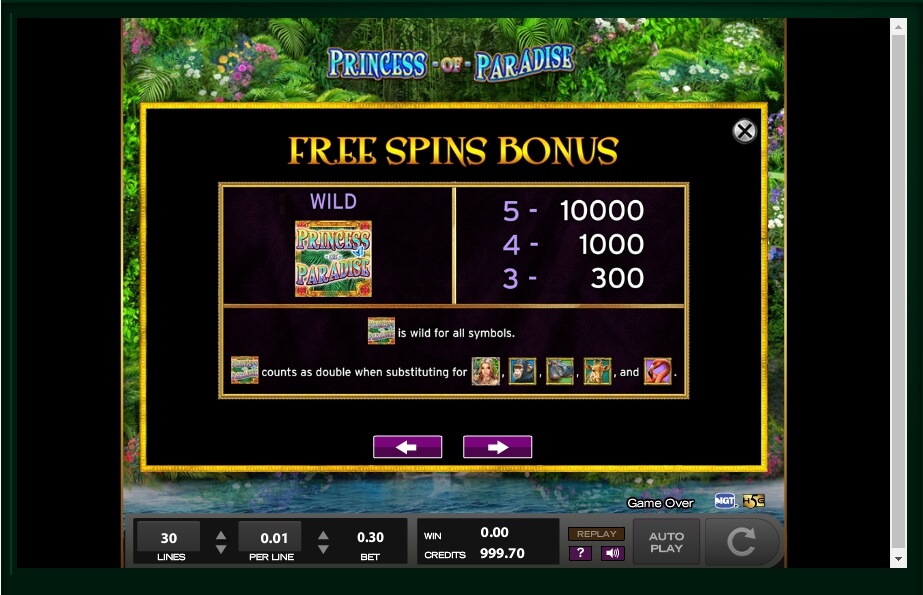princess of paradise slot machine detail image 7
