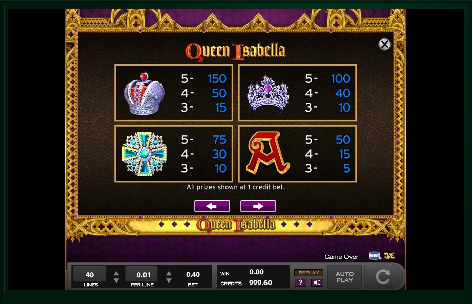 queen isabella slot machine detail image 15