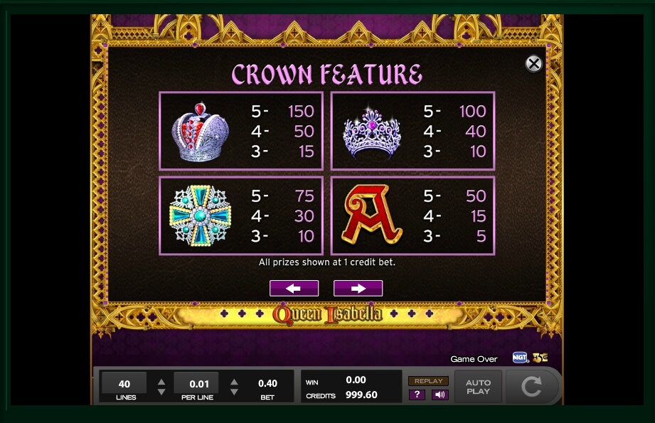 queen isabella slot machine detail image 4