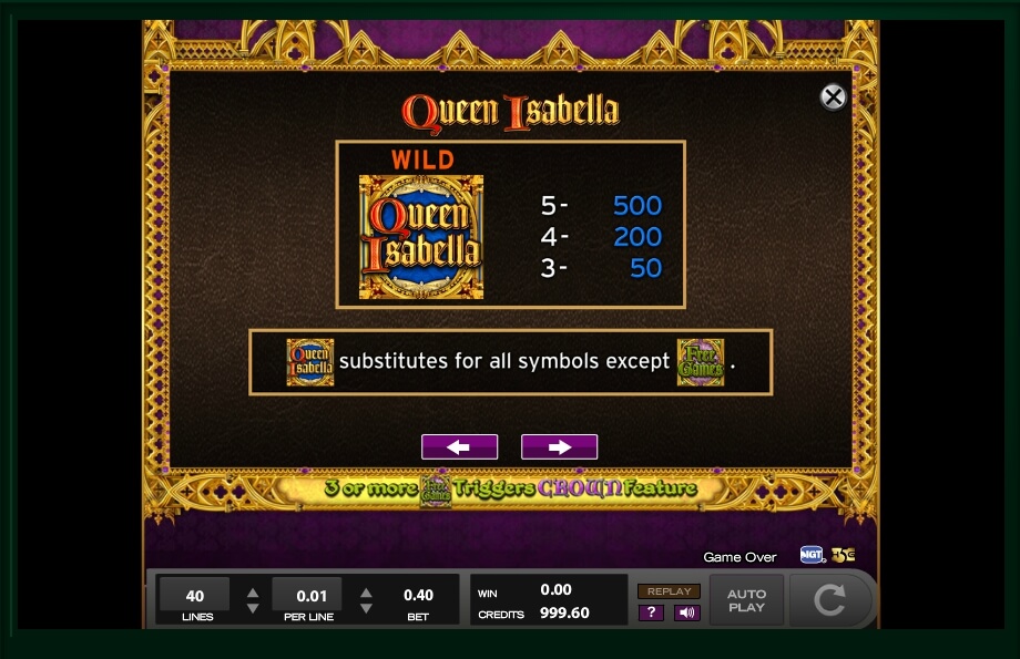 queen isabella slot machine detail image 0