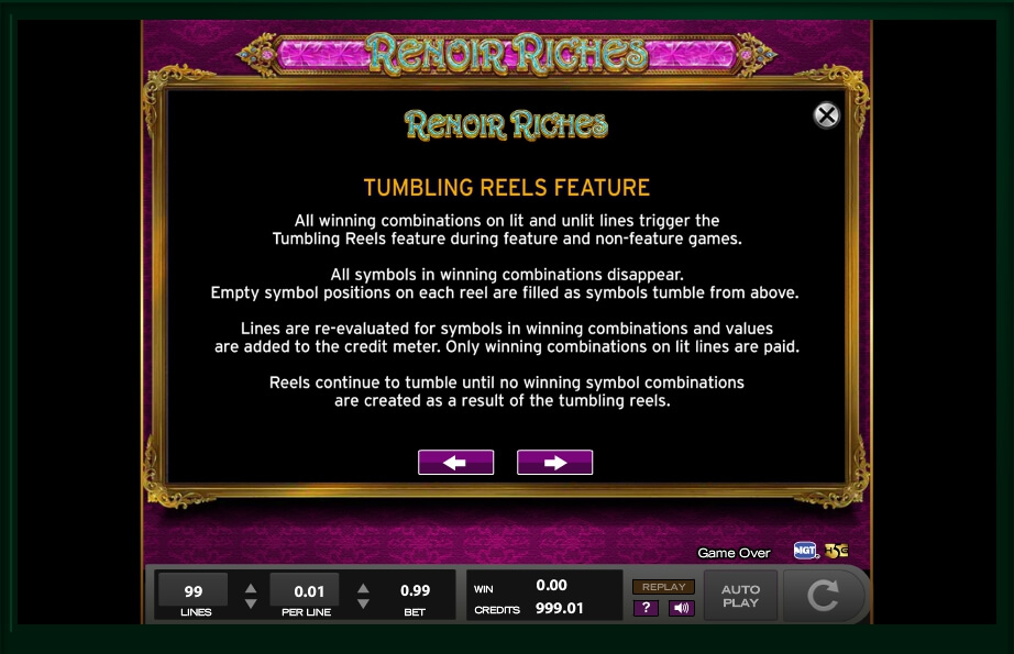 renoir riches slot machine detail image 13